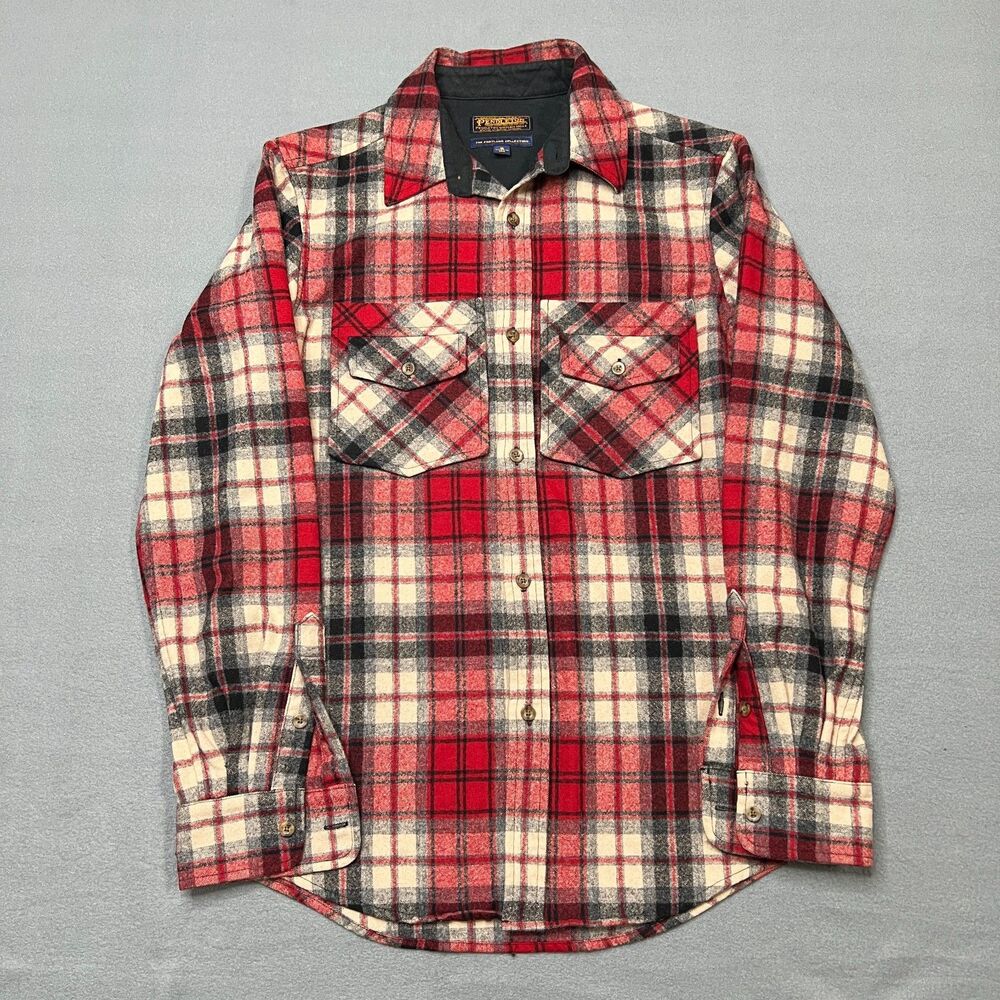Pendleton Flannel Shirt Men Small Multicolor Plaid Long Sleeve Classic Button-Up